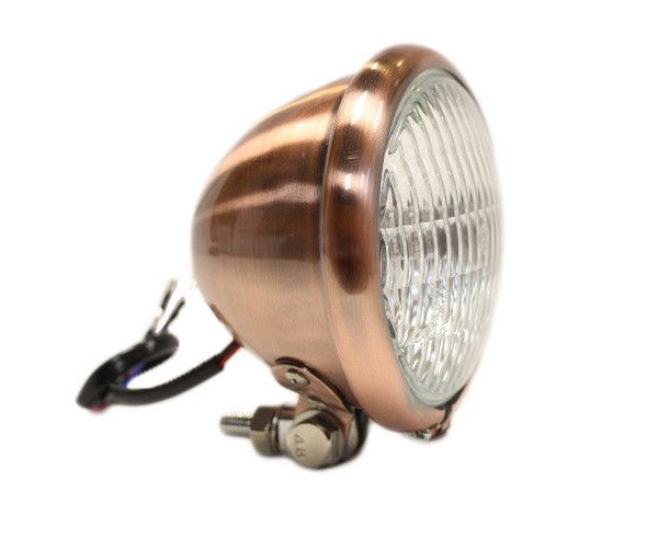 Motorcycle Supply Co. - Copper 4.5" Headlight - Clear Lens