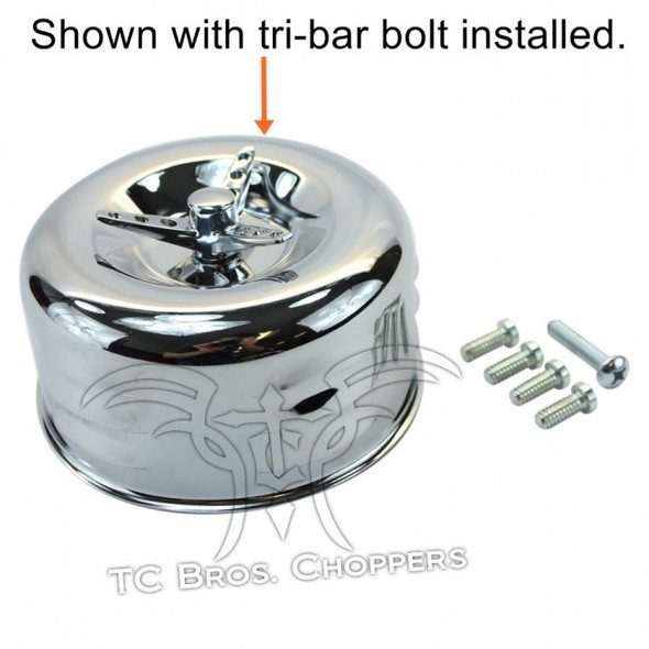 TC Bros Choppers - Chrome Louvered Air Cleaner for S&S Super E & G Carbs