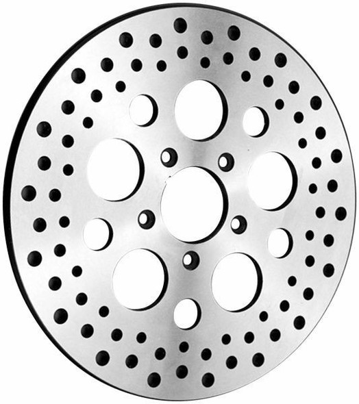 Bikers Choice - Round Hole Polished Brake Rotor - Front - fits '84-'17 FLH, FLT, FXST, FLST, FXD, XL