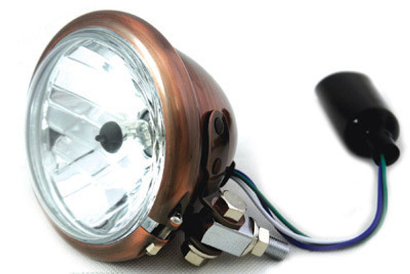 V-Twin 4.5" Copper Headlight - Clear Lens