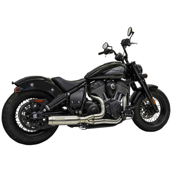 Bassani Exhaust Bassani - Black Stainless Steel 2-Into-1 Exhaust System W/ Super Bike Muffler fits '22-'23 Chief Models 
