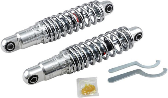  Drag Specialties - Ride-Height Heavy Duty Adjustable Shocks - Chrome fits '91-'17 FXD/FXDWG 