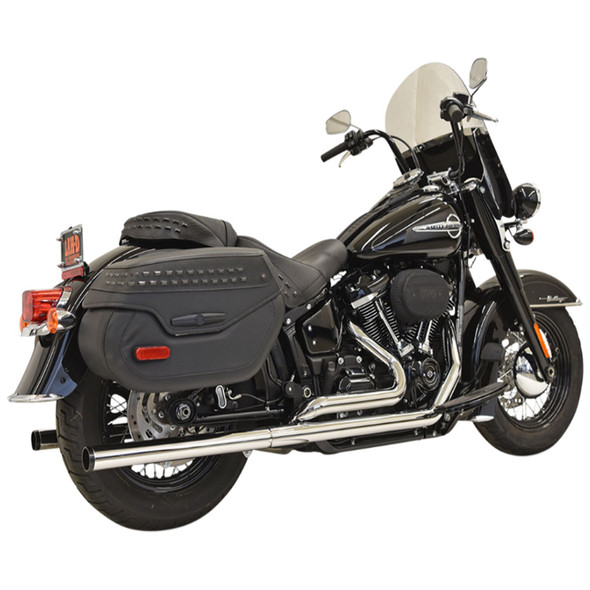 Bassani - Dual Exhaust System W/ Straight Mufflers fits '18-'22 Softail Models
