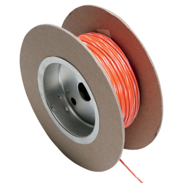Namz Custom Cycle Namz - 18-Gauge OEM Color Wire 100' Length - Orange/White 