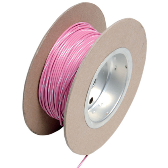 Namz Custom Cycle Namz - 18-Gauge OEM Color Wire 100' Length - Pink/White 