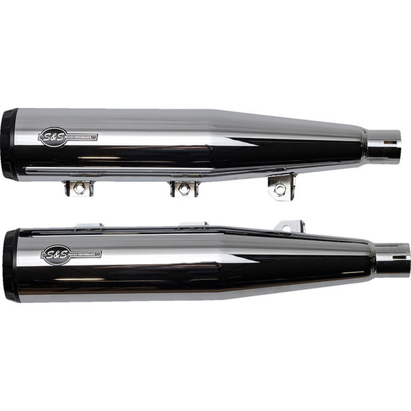  S&S Cycle - Race Only Grand National Slip-On Mufflers fits '19-'23 Scout Models - Chrome 
