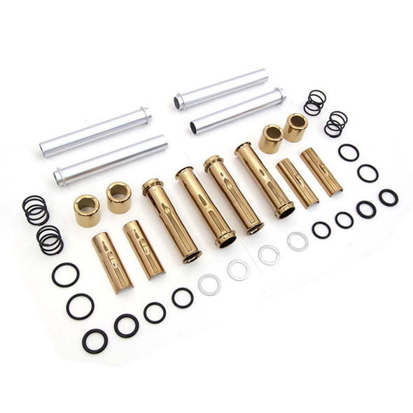 V-Twin Manufacturing V-Twin - Pushrod Cover Kit fits Harley Twin Cam Models - Gold 