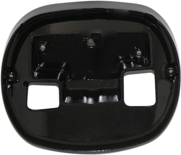 Custom Dynamics - Taillight Base Plate - Black fits '99-'16 HD Models w/ squareback style taillight (see desc.)